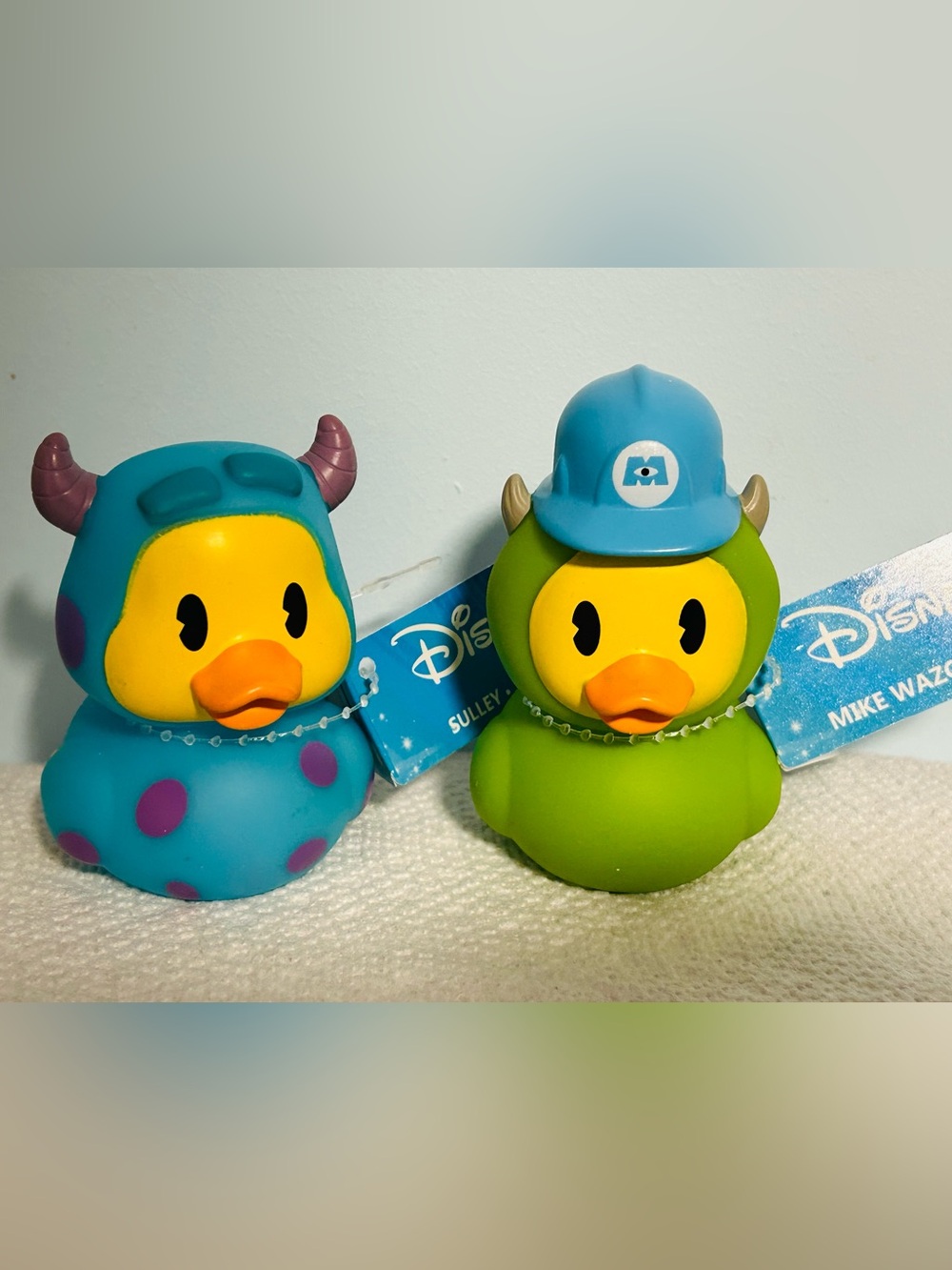 NEW! Original Disney Pixar’s Monsters, Inc. Sulley & Mike Wazowski Duck Set- NWT